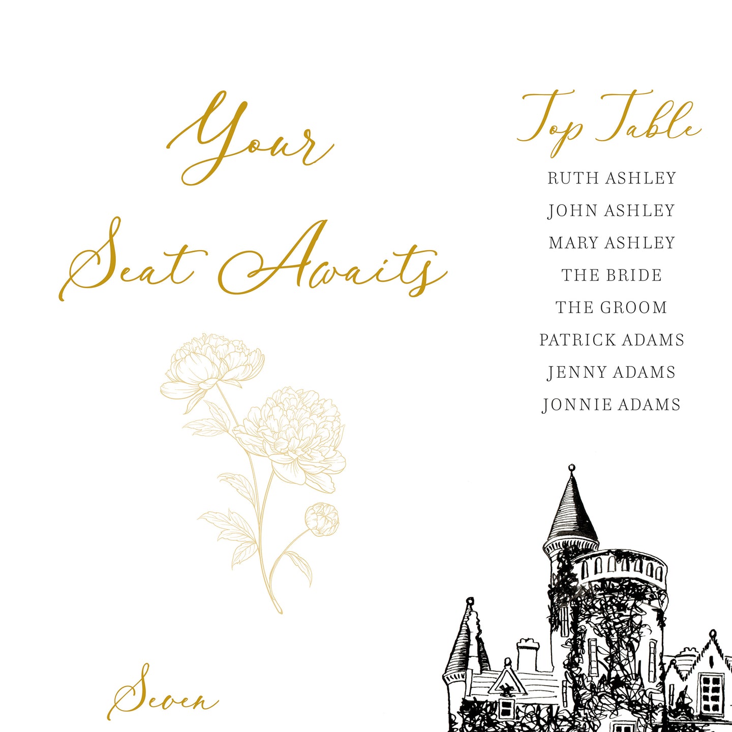 Venue Illustration Wedding Table Plan